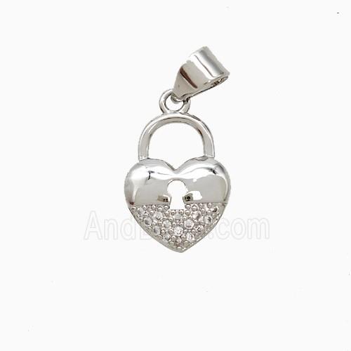 Copper Pendant Pave Zircon, Gold Plated