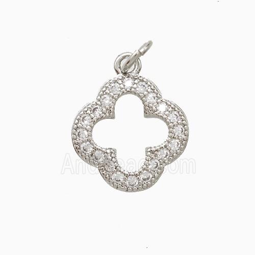 Copper Pendant Pave Zircon, Gold Plated