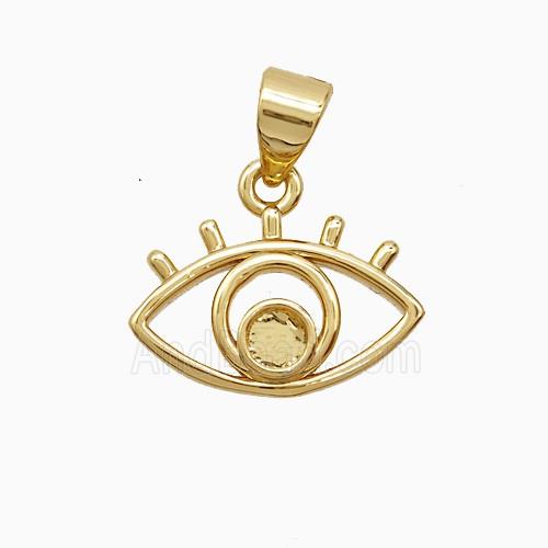 Copper Eye Pendant 18K Gold Plated