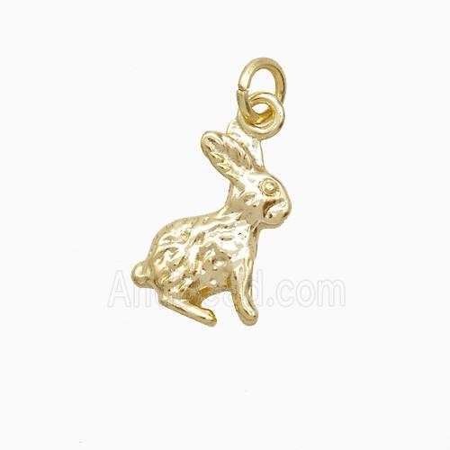 Copper Rabbit Pendant Gold Plated
