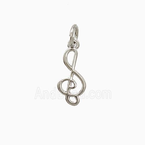 Musical Note Symbols Copper Pendant Platinum Plated