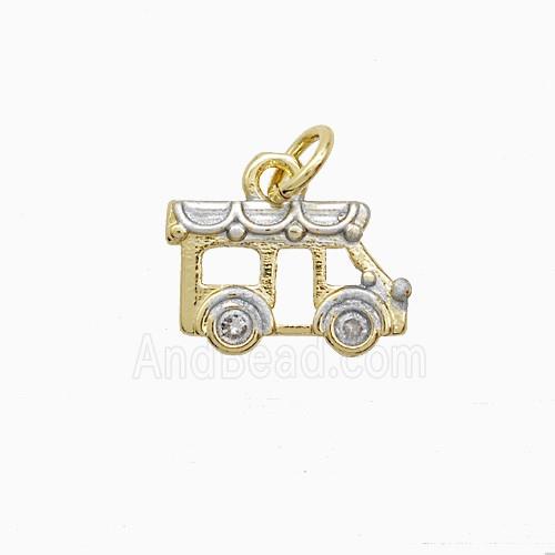 Copper Car Pendant Silver Gold Plated
