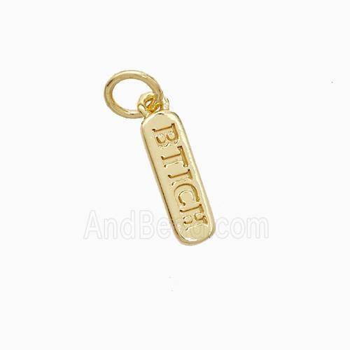 Copper Btich Pendant Stick Gold Plated