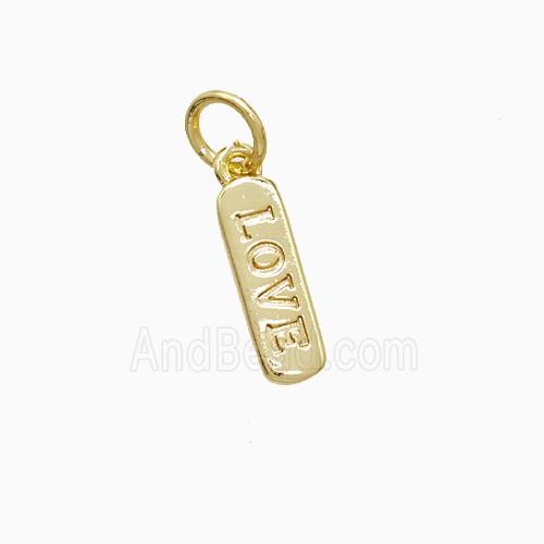 Copper Love Pendant Stick Gold Plated