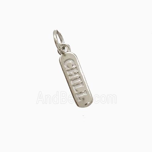 Copper Chill Pendant Stick Platinum Plated