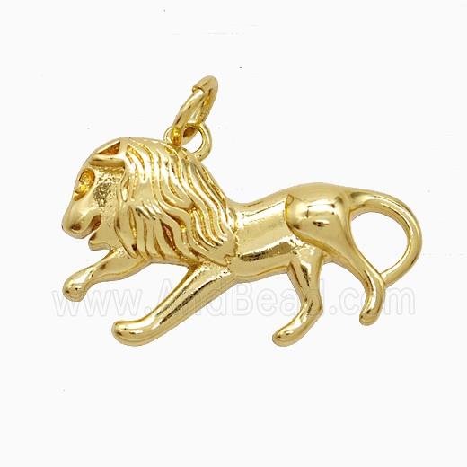 Copper Lion Pendant Gold Plated