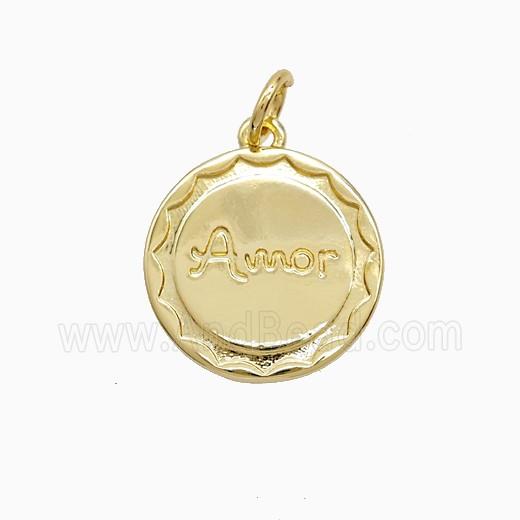 Copper Amor Pendant Gold Plated