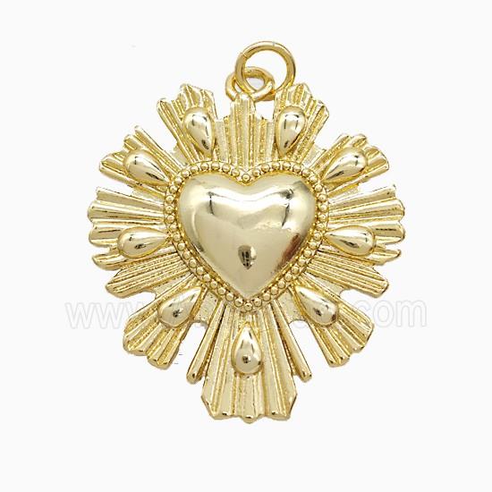 Copper Heart Pendant Gold Plated