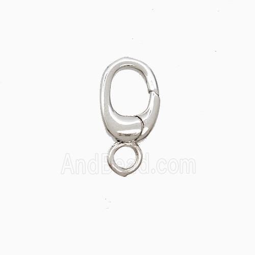 Copper Carabiner Clasp Platinum Plated