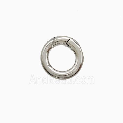 Copper Carabiner Clasp Circle Platinum Plated