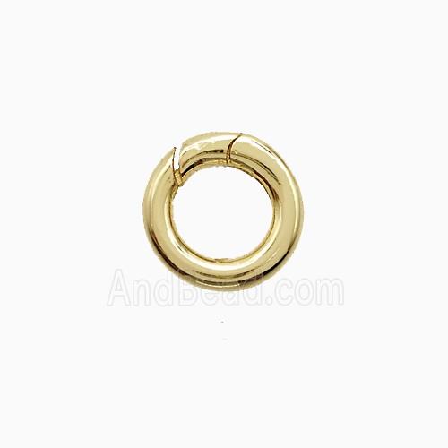 Copper Carabiner Clasp Circle Gold Plated