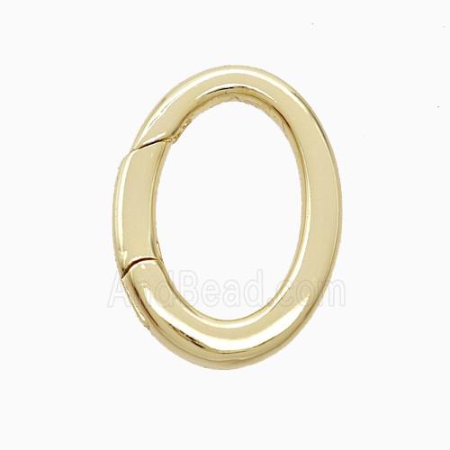 Copper Carabiner Clasp Oval Gold Plated