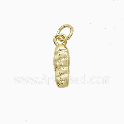 Copper French Baguette Pendant Gold Plated