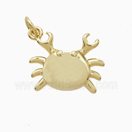 Copper Crab Pendant Gold Plated