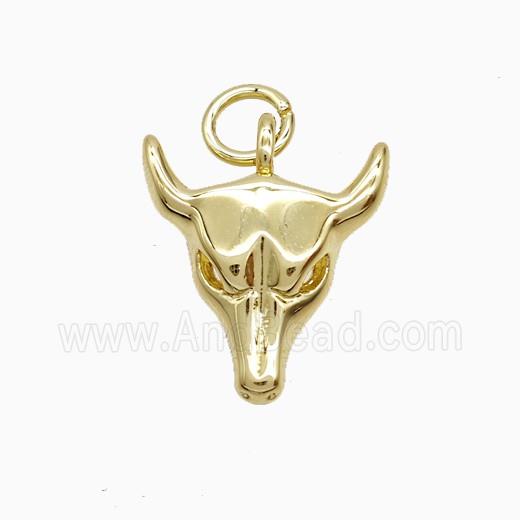 Copper Bullhead Pendant Gold Plated