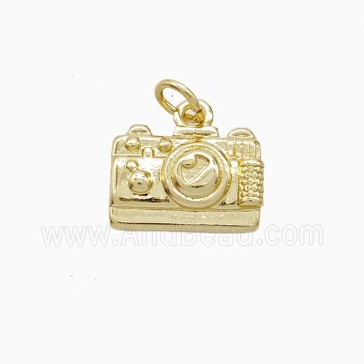Copper Camera Pendant Gold Plated