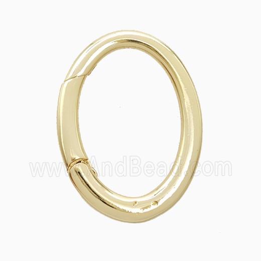 Copper Carabiner Clasp Oval Gold Plated
