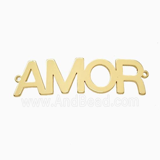 Stainless Steel AMOR Connector Gold Plated