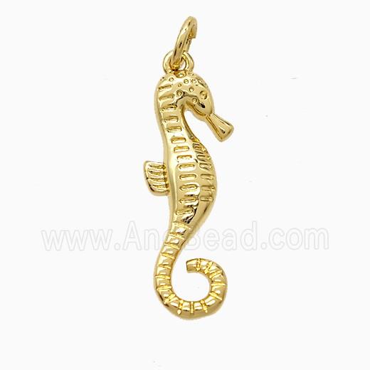 Copper Seahorse Pendant Gold Plated