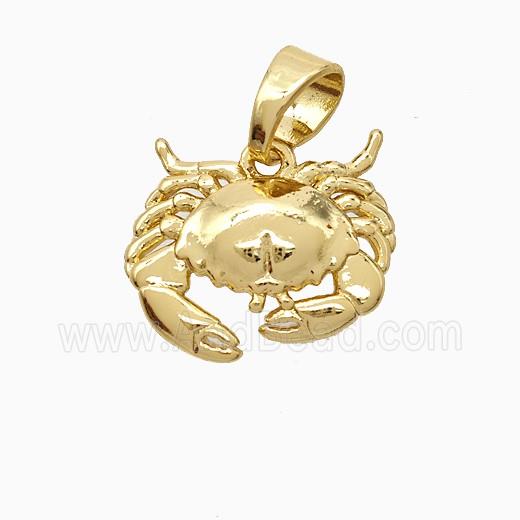 Copper Crab Pendant Gold Plated