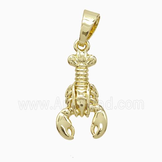 Copper Crab Pendant Gold Plated