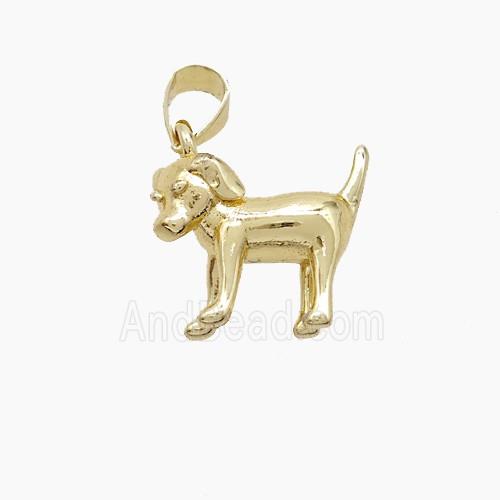 Copper Dog Pendant Gold Plated
