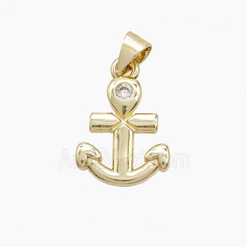 Copper Anchor Pendnat Gold Plated