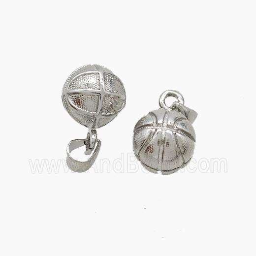 Copper Basketball Pendant Sports Platinum Plated