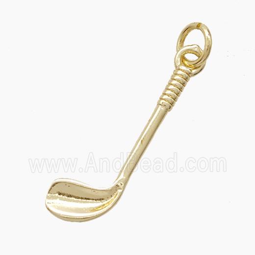 Copper Golf Pendant Sports Gold Plated