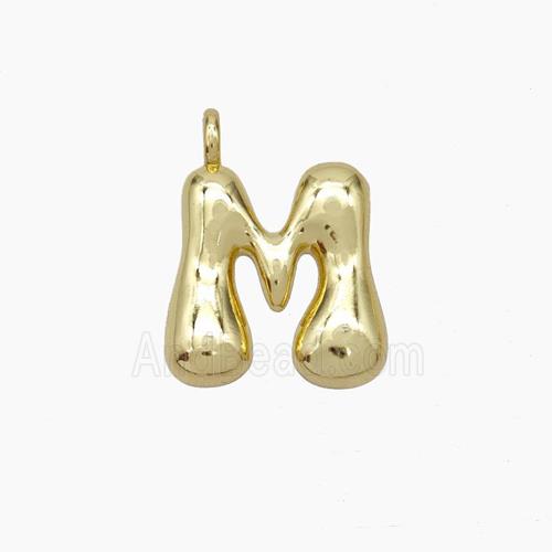 Copper Letter-M Pendant Gold Plated