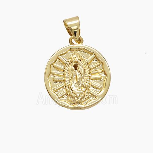 Copper Jesus Pendant 18K Gold Plated