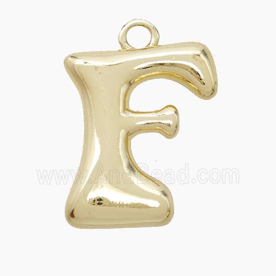 Copper Letter-F Pendant Gold Plated