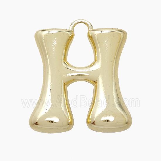 Copper Letter-H Pendant Gold Plated