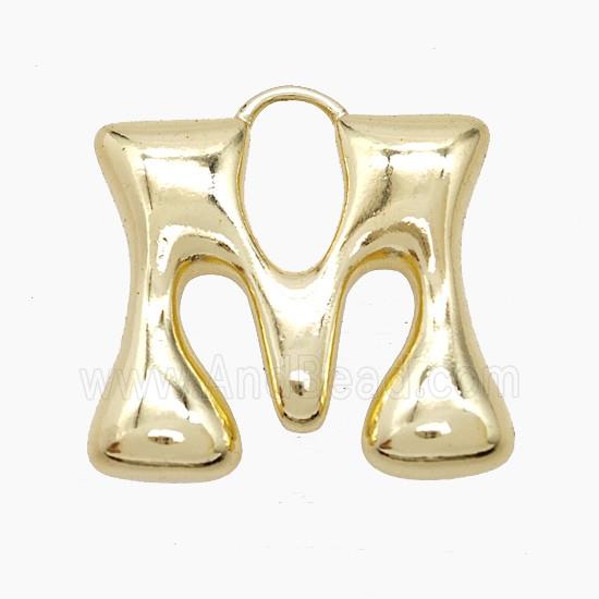 Copper Letter-M Pendant Gold Plated