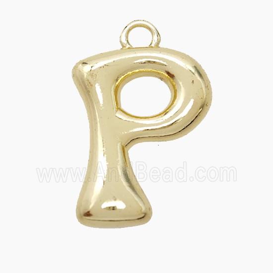 Copper Letter-P Pendant Gold Plated