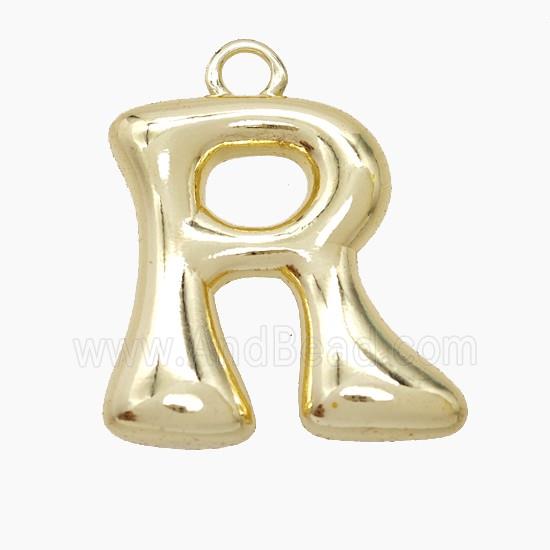 Copper Letter-R Pendant Gold Plated