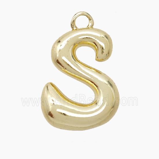 Copper Letter-S Pendant Gold Plated