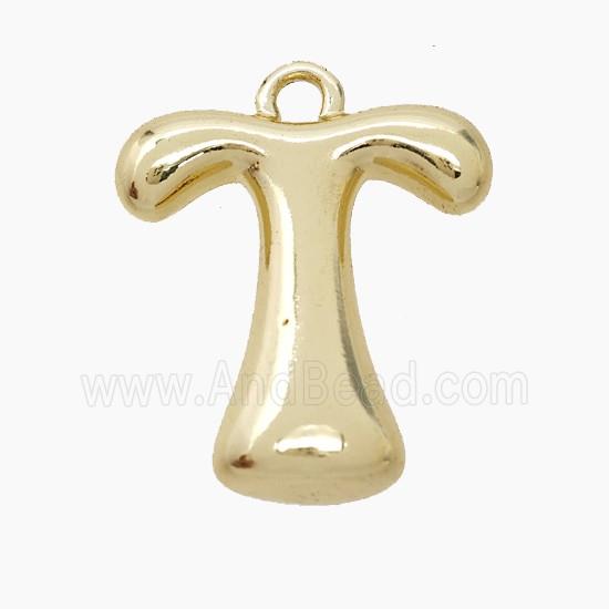 Copper Letter-T Pendant Gold Plated
