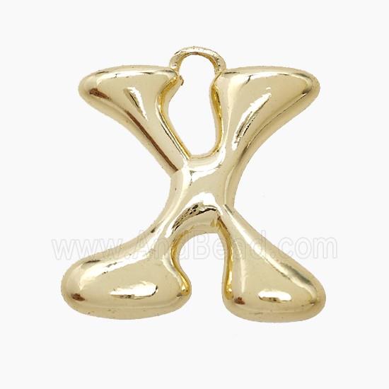 Copper Letter-X Pendant Gold Plated