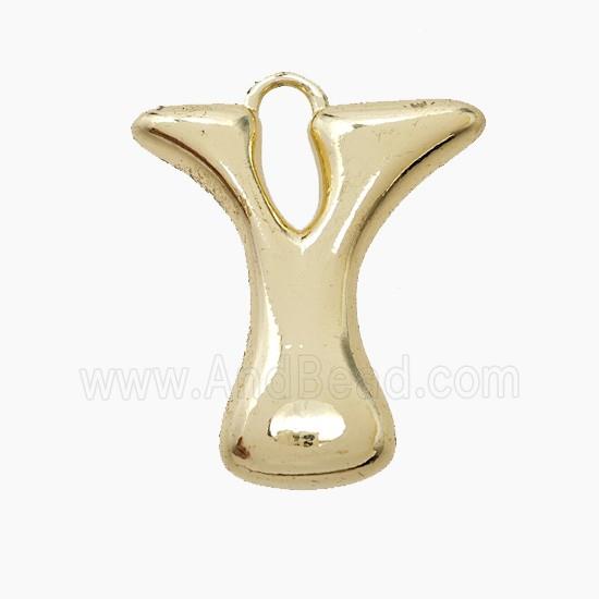 Copper Letter-Y Pendant Gold Plated