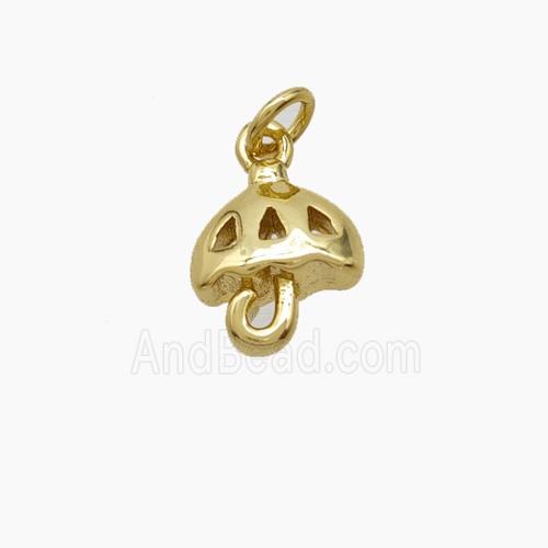 Copper Pendant Pave Zircon, Gold Plated