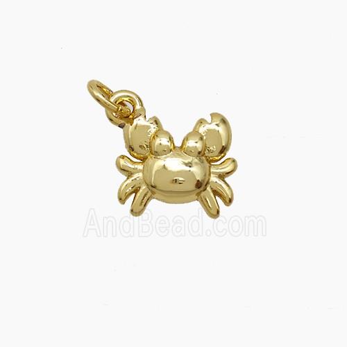 Copper Pendant Pave Zircon, Gold Plated