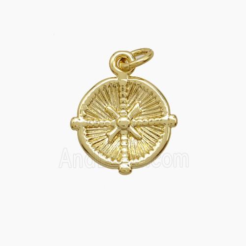 Copper Pendant, Gold Plated