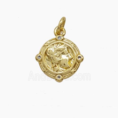 Copper Pendant, Gold Plated
