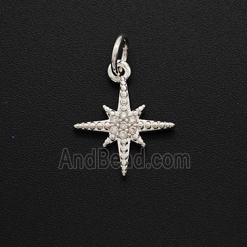 Copper Pendant Pave zircon, Gold Plated