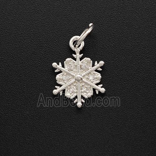 Copper Pendant Pave zircon, Gold Plated
