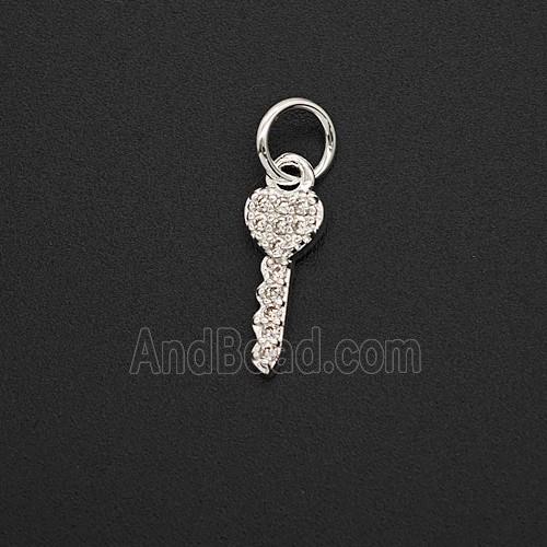 Copper Pendant Pave zircon, Gold Plated