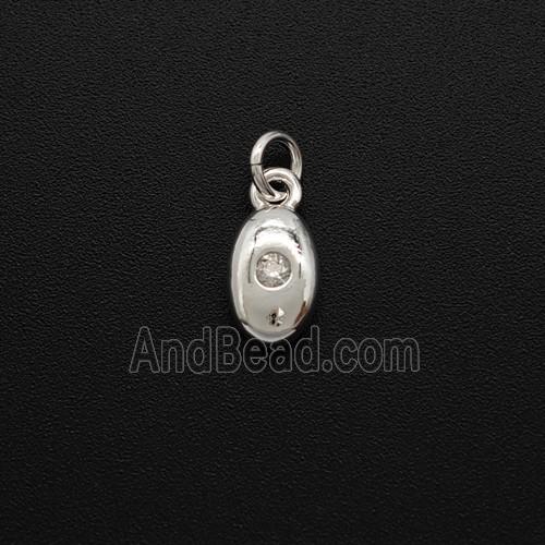 Copper Pendant Pave zircon, Gold Plated