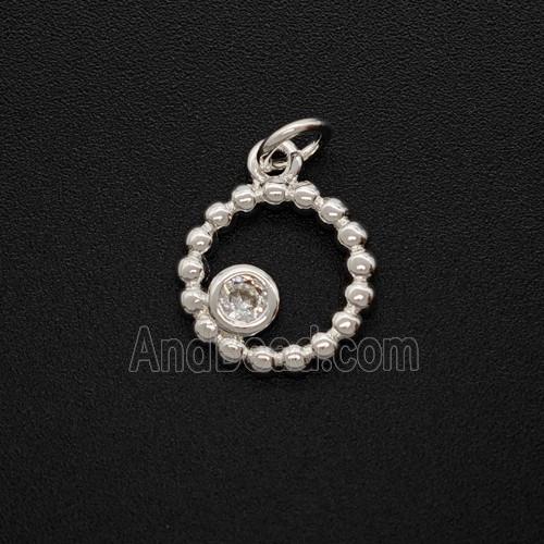 Copper Pendant Pave zircon, Gold Plated