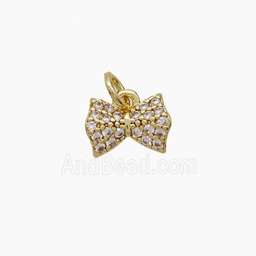 Copper Pendant Pave zircon, Gold Plated